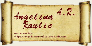 Angelina Raulić vizit kartica